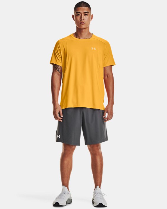 Men's UA Iso-Chill Run Laser T-Shirt, Yellow, pdpMainDesktop image number 2